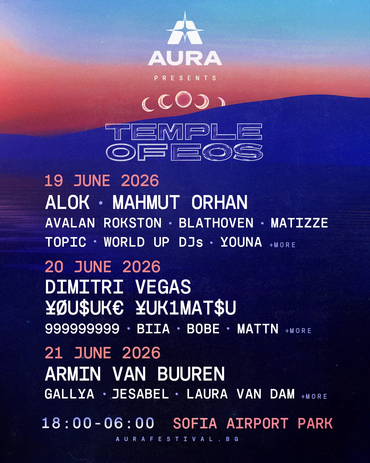 AURA Festival Bulgaria announces 2026 Line-up and major site expansion at Sofia Airport Park
